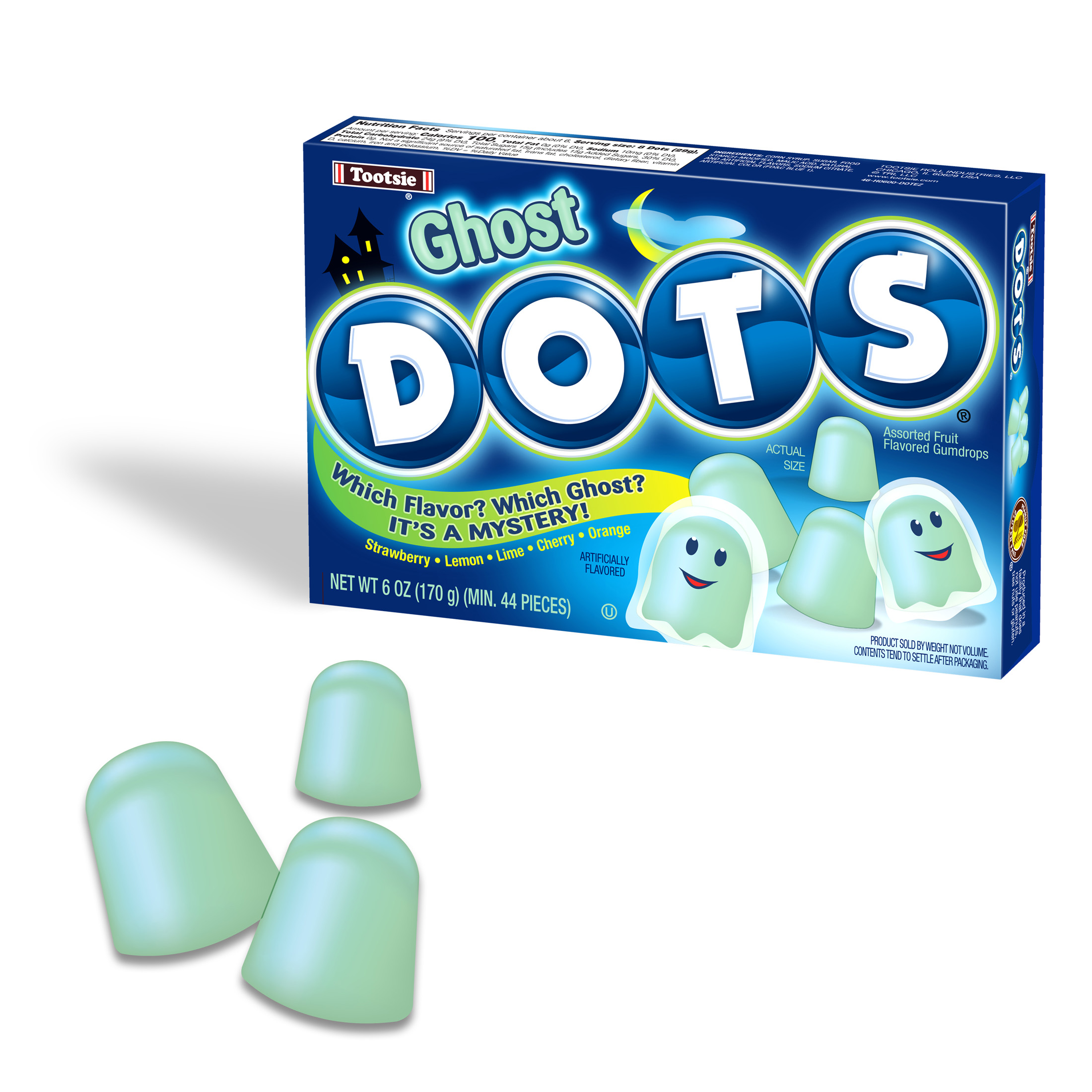 Dots Ghosts Halloween Gummy Candy Theater Box 6 oz 